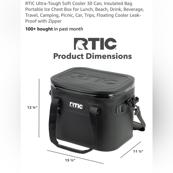 RTIC Teal Soft Cooler 30 Can - Picture 1 of 5